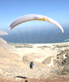 Soaring over Oman's valleys